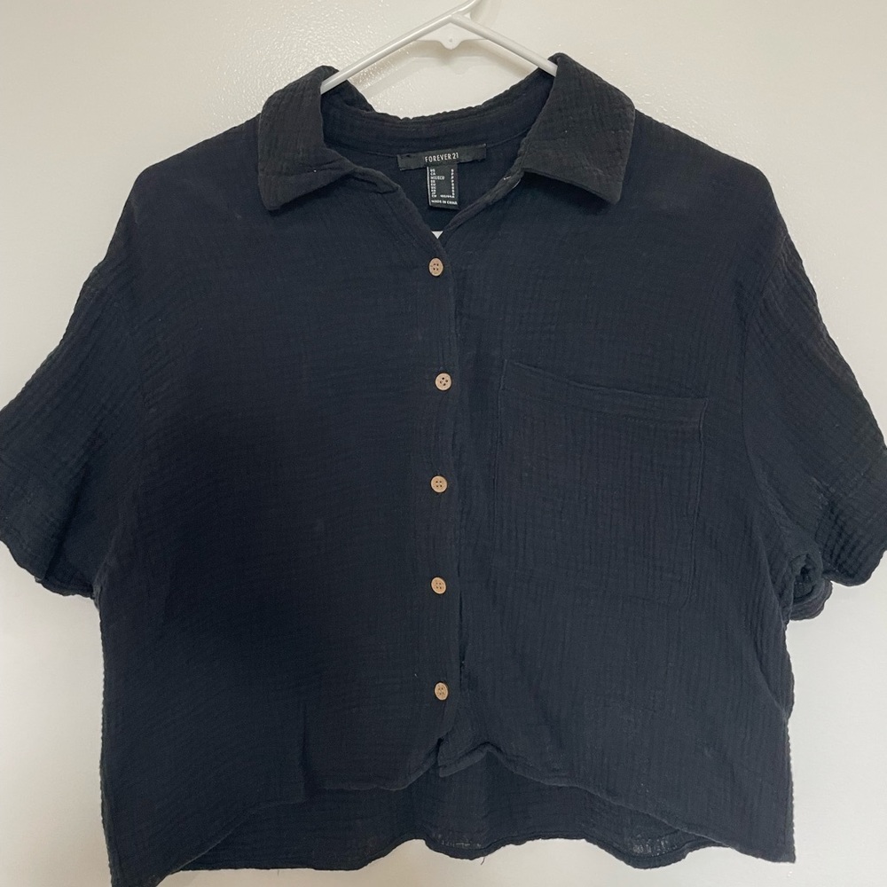 Universal Thread Blue Short Sleeve Polo Button Down